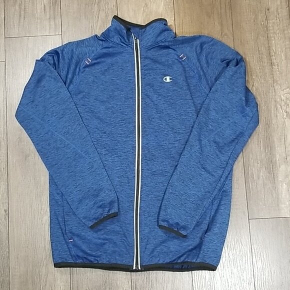 Champion Performance Men's Jacket Size S Turtle Neck Blue Full Zip - Picture 7 of 7